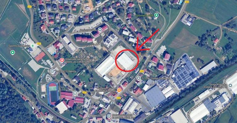 Lokacija trgovine Jager v Mirni